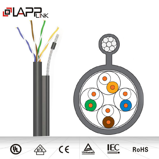 cat5e lan cable with steel messenger